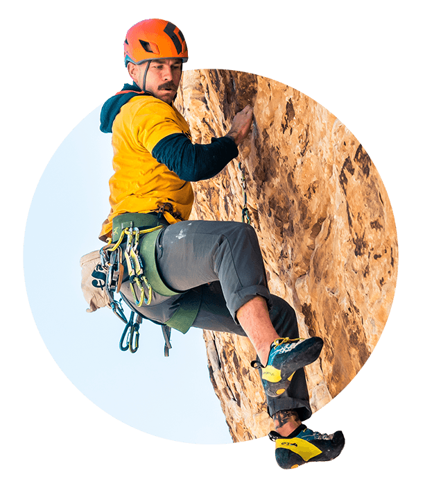 Justin Wallace rock climbing in Red Rock Nevanda